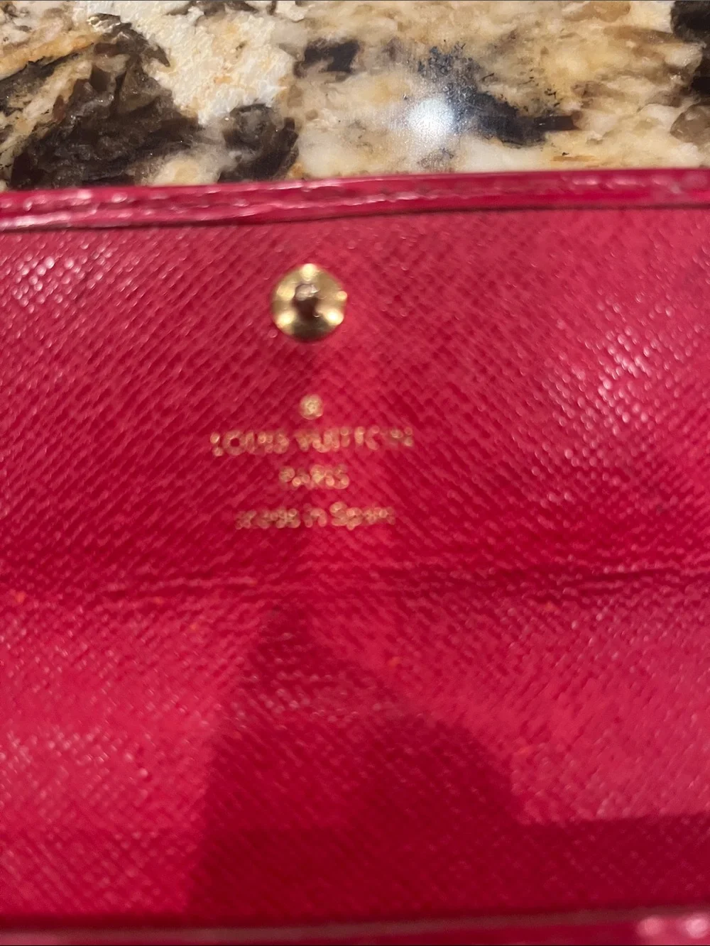 Louis Vuitton EPI Red Textured Fold-Over Women's Wallet